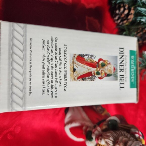 Porcelain Santa Clause Dinner Bell Christmas Holiday 4 1/4" Seasonal Decor - Picture 6 of 9